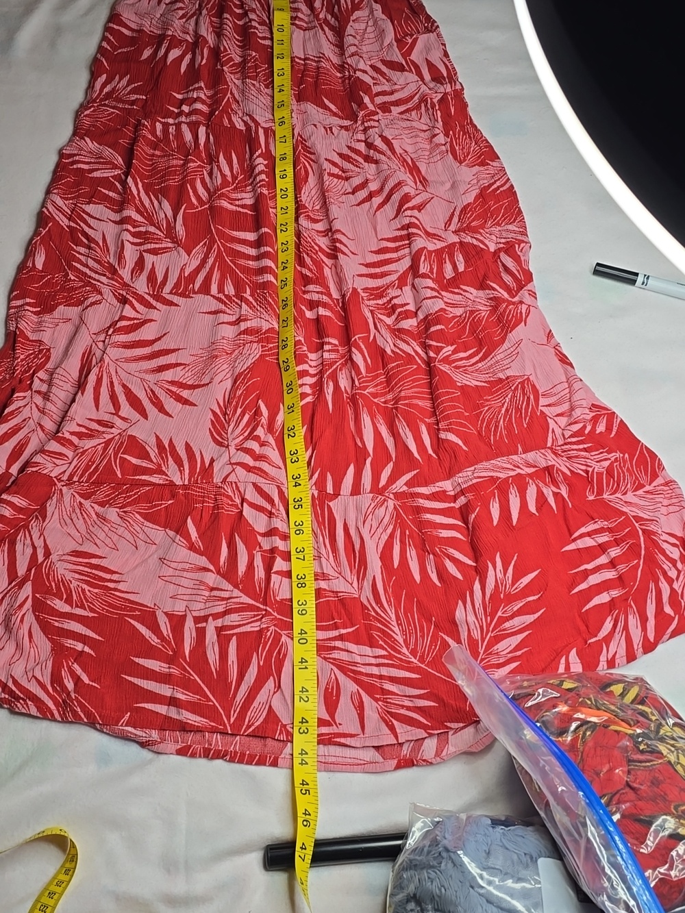 Amuse Society Red and Pink Tropical Strapless Maxi Dress - Picture 6 of 7